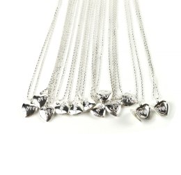 Naszyjnik 12szt serce otwierane B-2358