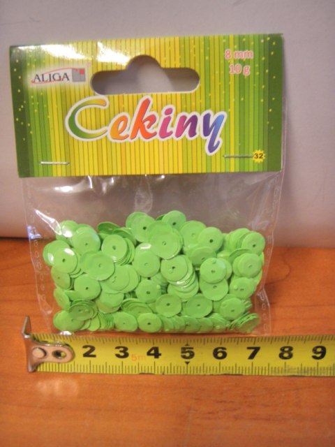 Cekiny 12szt. pastelowe RÓŻOWE 8mm 10g | WMT-112