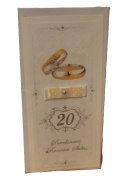 Karnet długi rocznica ŚLUBU ''20'' PORCELANOWA | 5423