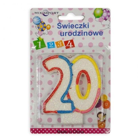 Świeczka urodzinowa 20