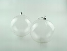 Bombka 2szt. przezroczysta 12cm do zdobienia | XMT-15055