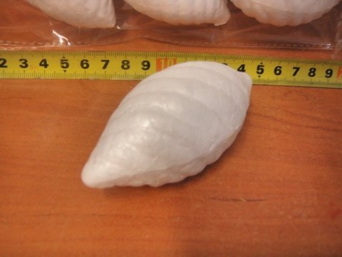Szyszka długa 8,9cm styropianowa 12szt. | SZ--09
