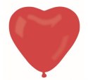 Balony pastel serca - czerwone 50 szt. CR/45/50